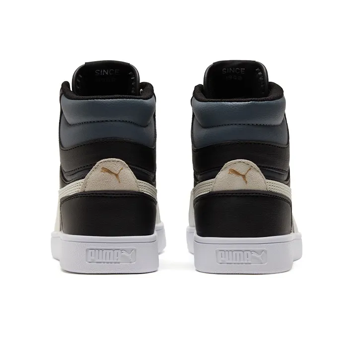 PUMA Unisex Shuffle Mid Top Sneakers Black/White-3