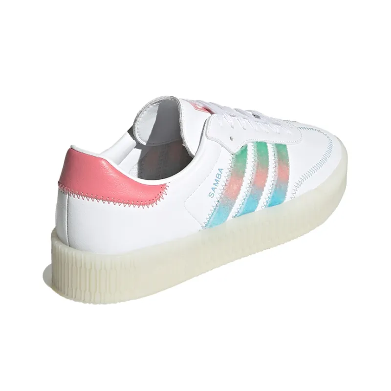 Adidas Sambarose White Green Pink Women's-3