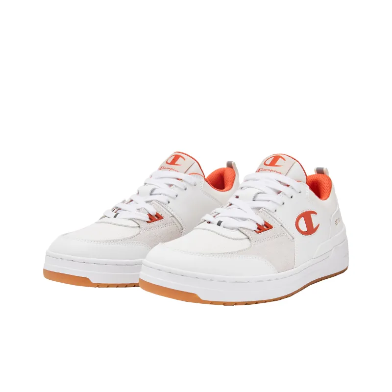 Champion Essentials Collection Dado Trainer Low Top Skateboard Shoes Women's White Red-1