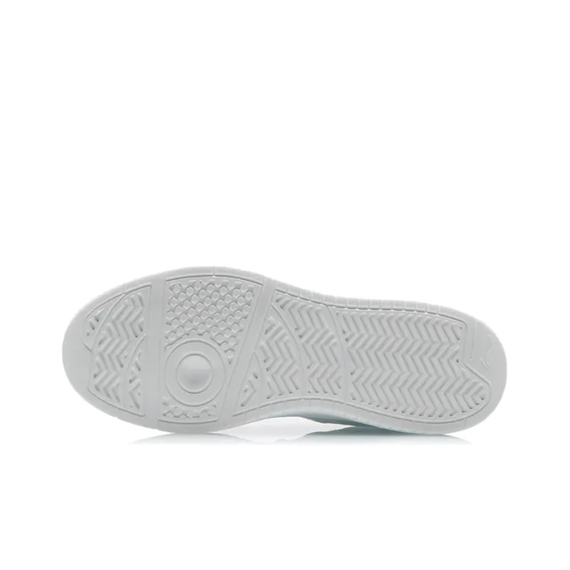 LiNing The Beginning Of The Line Anti Slip Wear Resistant Low Top Skateboard Shoes Women's White Purple-4