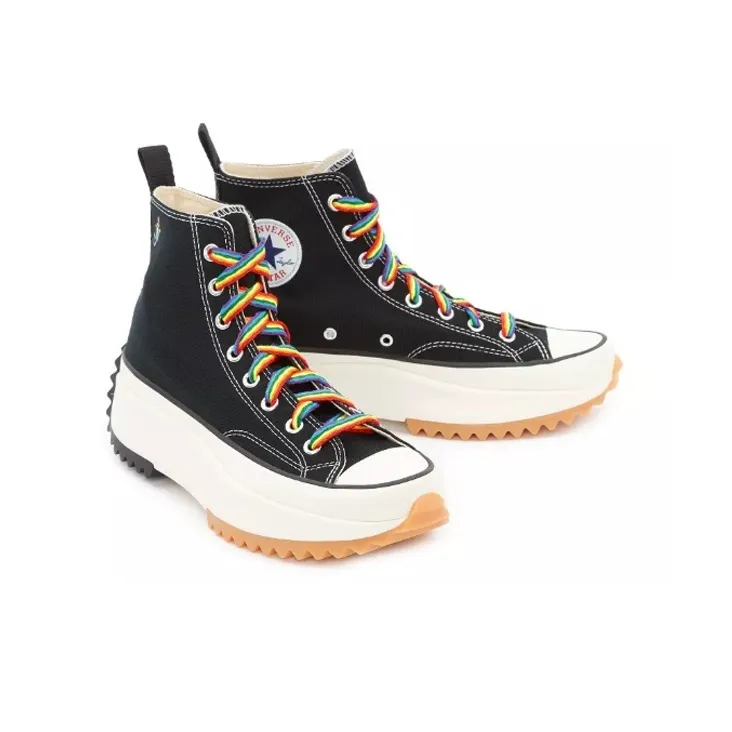 J.W.Anderson x Converse Run Star Hike High Top Skateboard Shoes Unisex Black Rainbow Special Edition-2