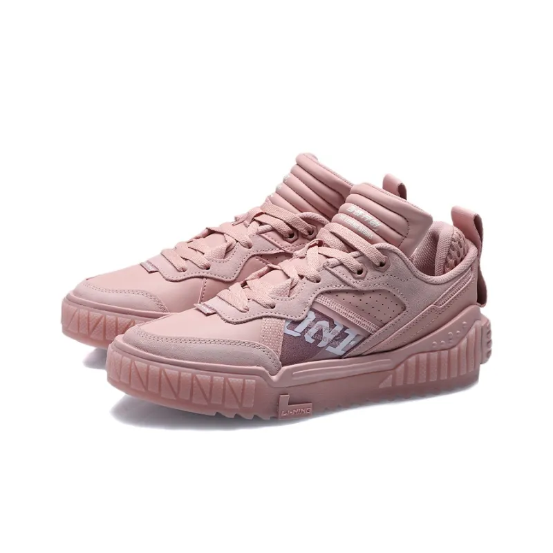 LiNing 001 Unblock Anti Slip And Wear Resistant Lightweight Low Top Skateboard Shoes Unisex Pink-2