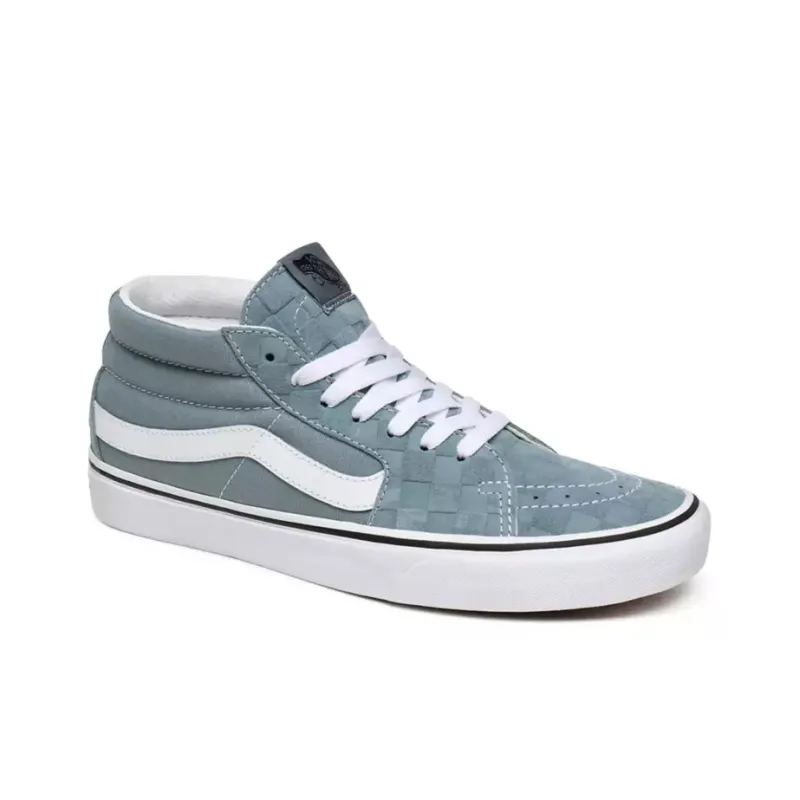 Vans Deboss Checkerboard SK8 Mid Gray-1