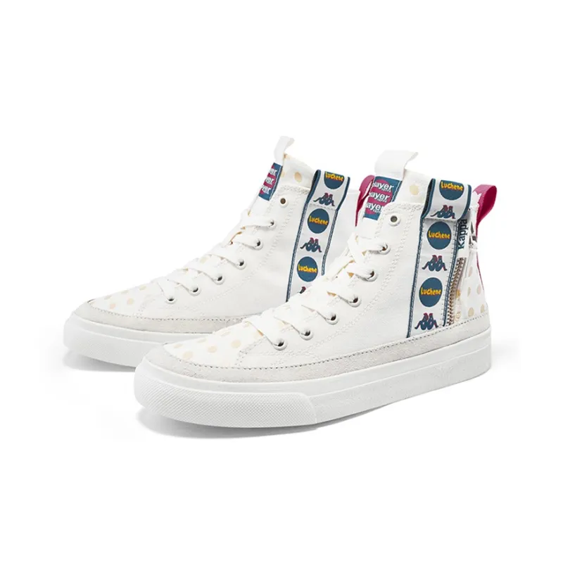 Kappa PLAYER High Top Skateboard Shoes Unisex White-4