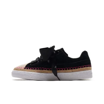 PUMA Suede Heart Sneakerdrille Ribbon Black/Pink Women's