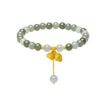 ZHOU LIU FU Hetian Jade Bracelets Women's Green Jade