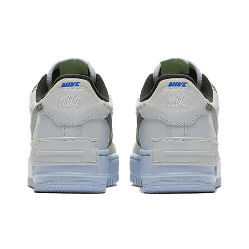 Nike Air Force 1 Low Shadow Pure Platinum Snakeskin Blue Women's-4