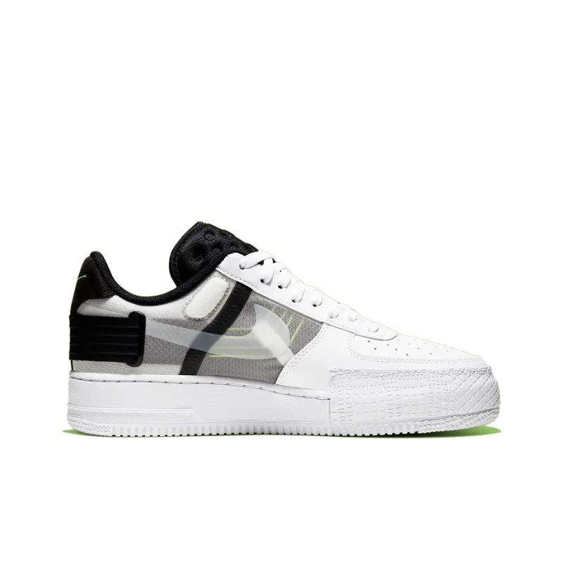 Nike Air Force 1 Type White Black Volt-1