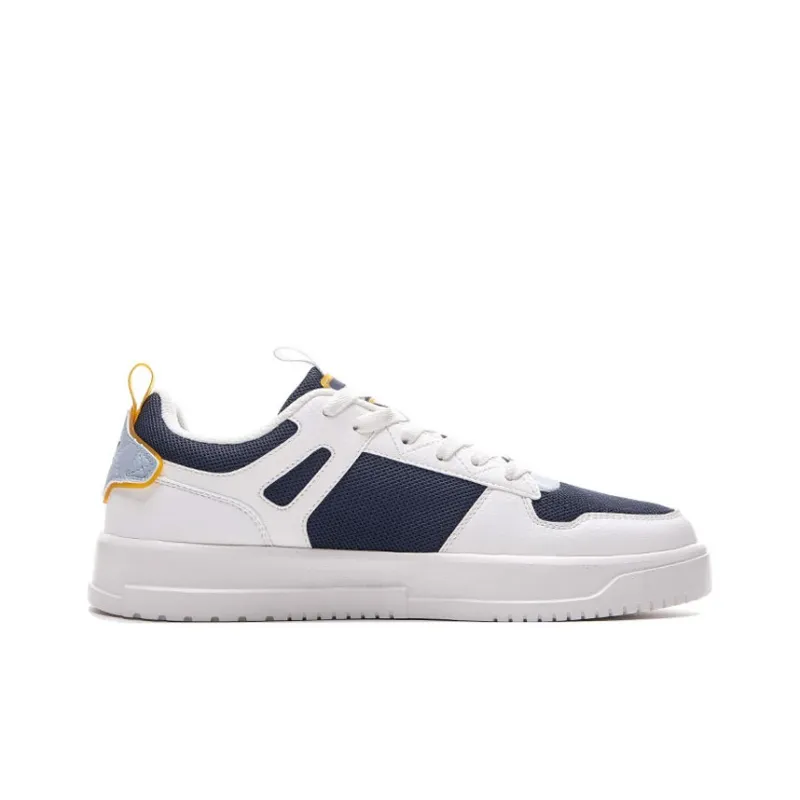 XTEP Slip Resistant Low Top Skateboard Shoes Men's Beige Blue-1