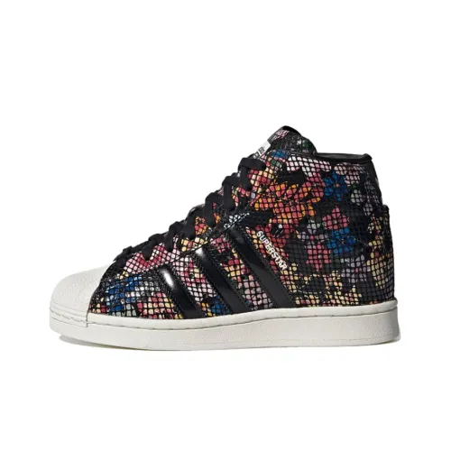 Adidas Originals Superstar Skateboard Shoes Women's High-Top Black/White/Color