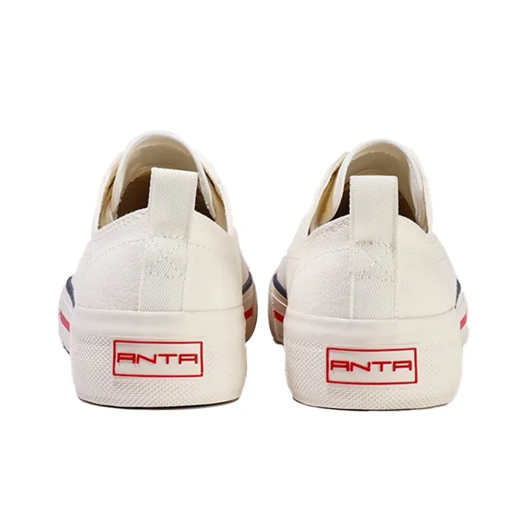 Anta Life Collection Low Top Skateboard Shoes Men's White Blue Red-4