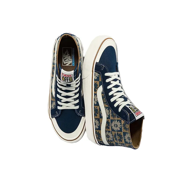 Vans Unisex SK8 Hi High Top Sneakers Blue/White-3