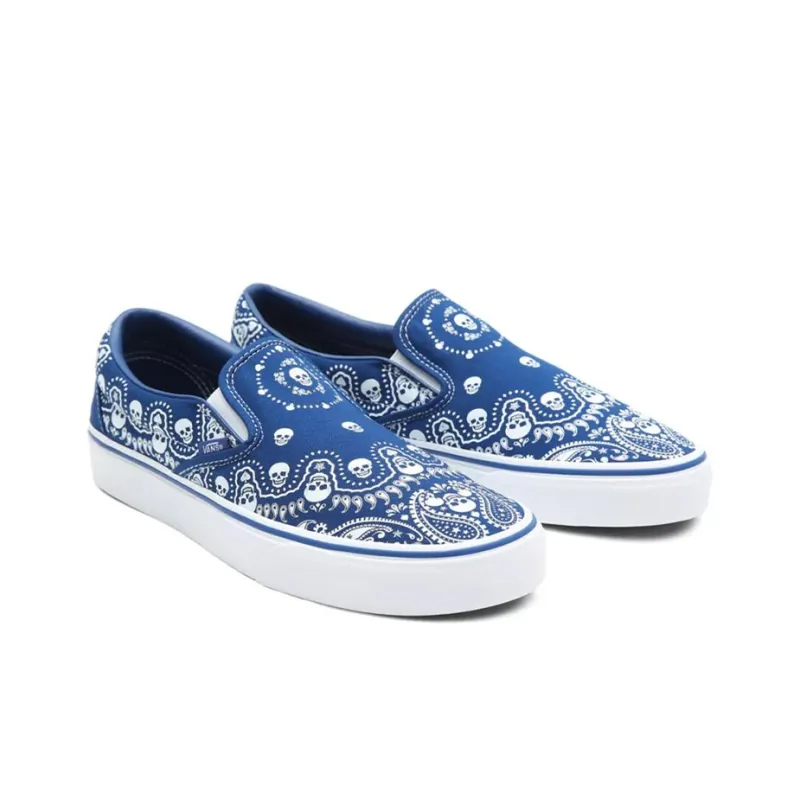 Vans Slip On Skull Bandana Blue-2