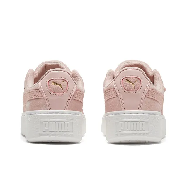 PUMA Platform Velvet Pink/White Low Casual Board Shoes Women's-4