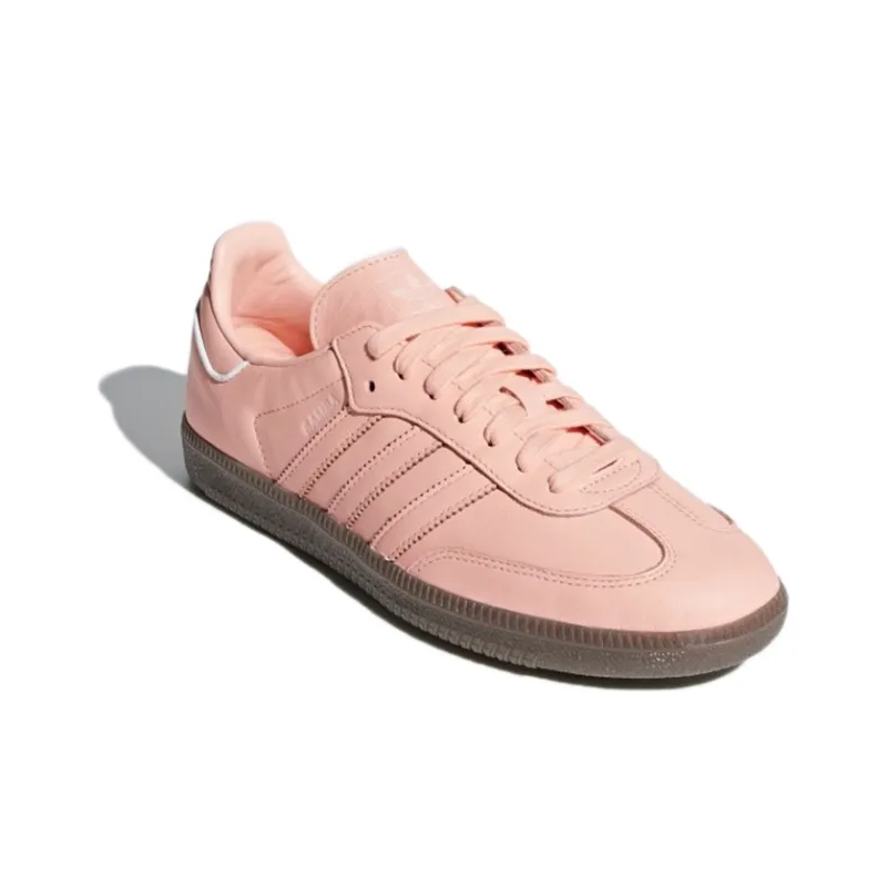 Adidas Originals SAMBA OG Low Top Skateboard Shoes Women's Peach Pink-2
