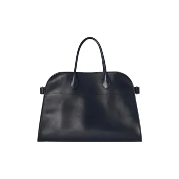 THE ROW Soft Margau Natural Grain Saddle Leather Tote Bag, Shopping Bag, Handbag Women's Blue