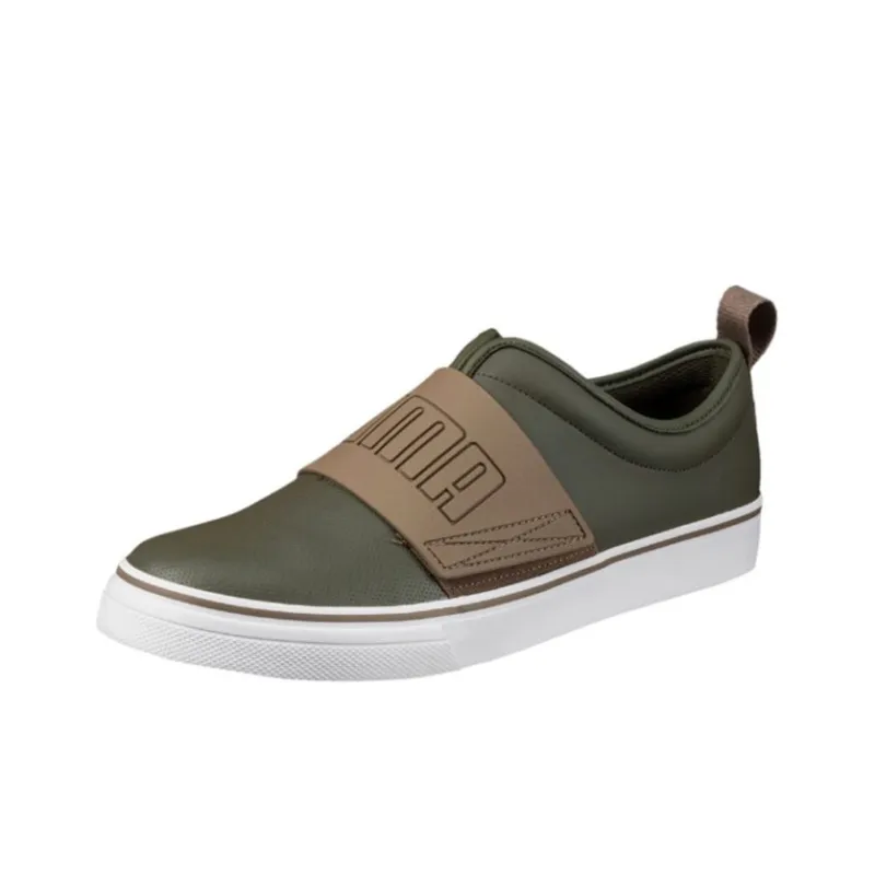 PUMA El Rey Fun Skateboard Shoes Men Low-Top Army Green-2