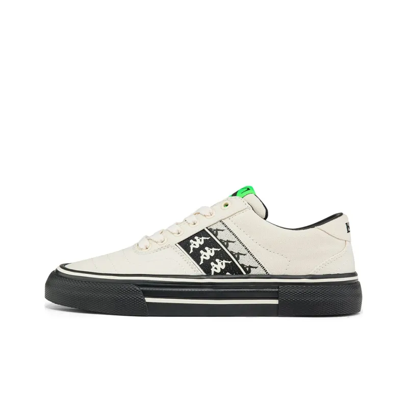 Kappa Breathable Low Top Skateboard Shoes Unisex White Black-0