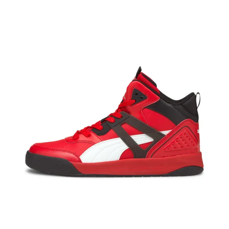 PUMA Backcourt Skateboard Shoes Men Mid Top Red-0