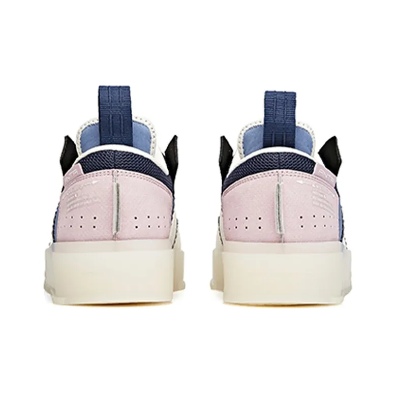 ANTA Skateboard Shoes Women's Low Top Ivory White/Gray Purple/Dusty Blue-4
