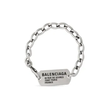 Balenciaga Logo Engraved Bracelet