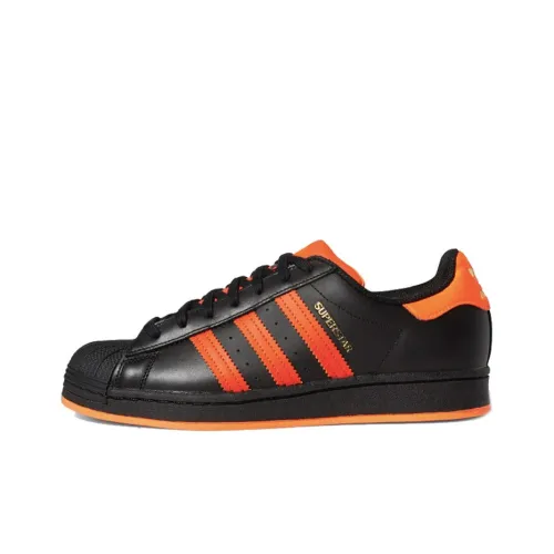 Adidas Originals Superstar Laceless Skateboard Shoes Unisex Low-Top Black/Orange