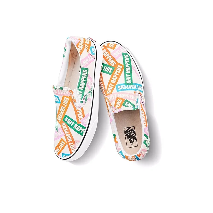 Vans Classic Slip on Pink/Multi Color-2