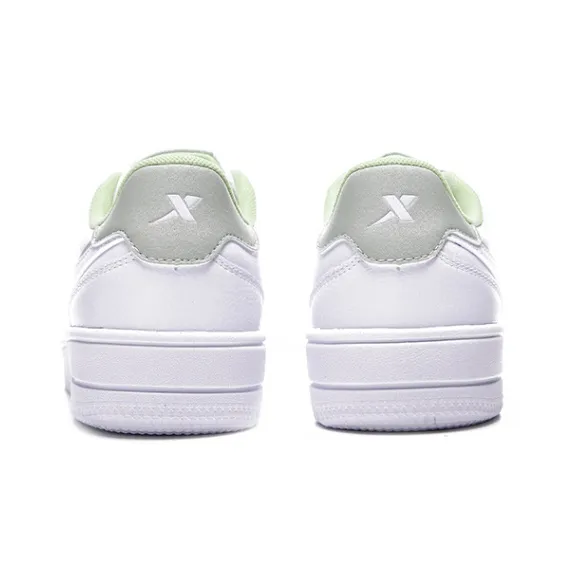 XTEP Low Top Skateboard Shoes Women's White Green-3