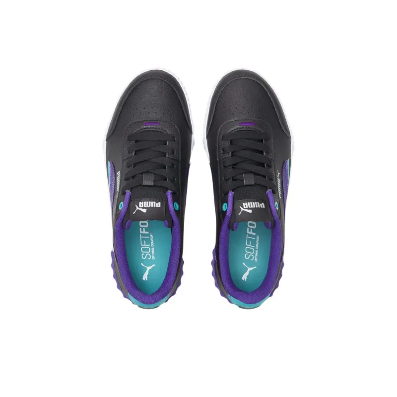 PUMA Caracal Lift Shadow Anti-Slip Wear-Resistant Low-Top Skateboard Shoes Women's Black Purple Blue-2