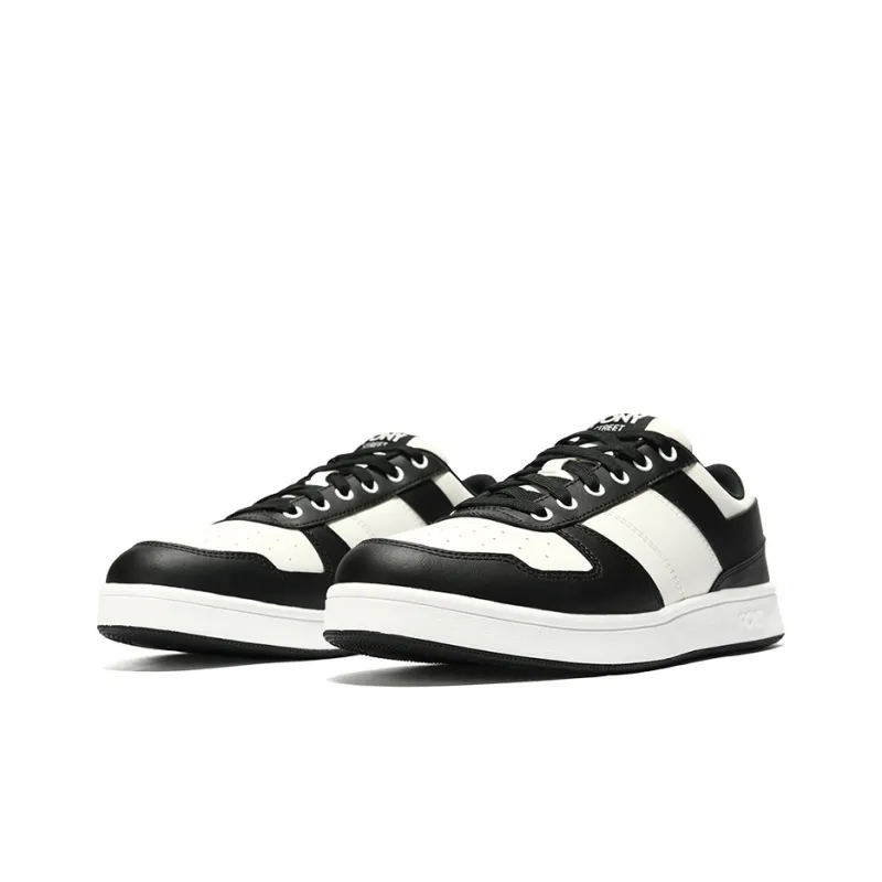 PONY CITY WINGS Cushioned Slip Resistant Low Top Skateboard Shoes Unisex Black White-2