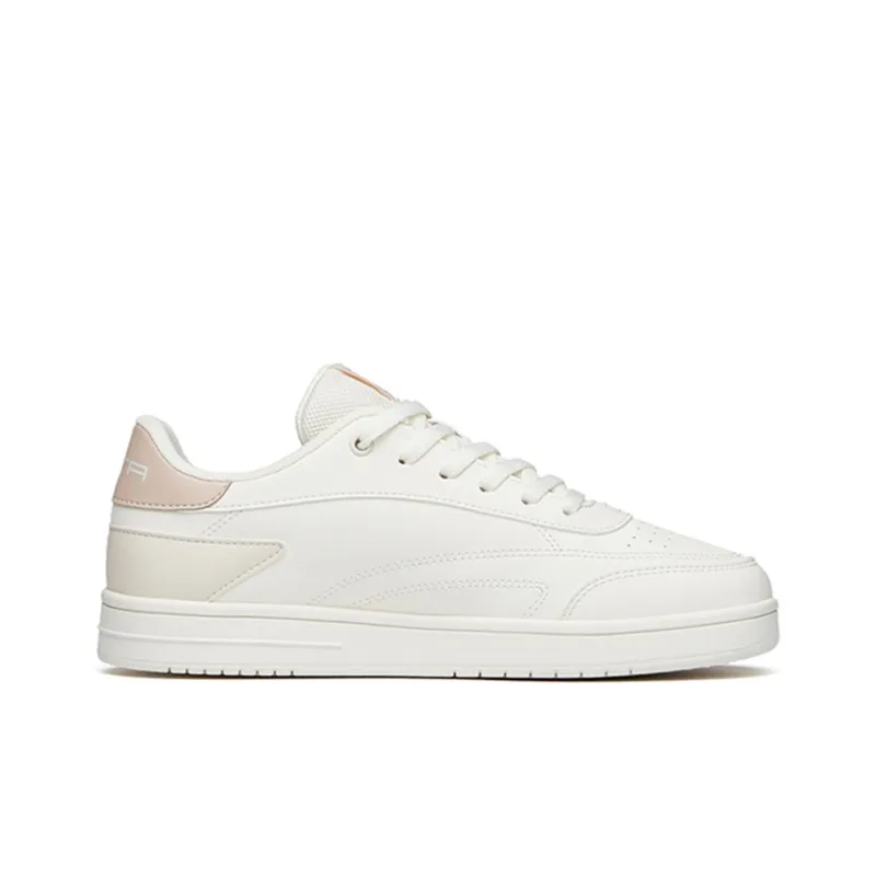 Anta Anti Slip Wear Resistant Low Top Skateboard Shoes Women's Pink White-1