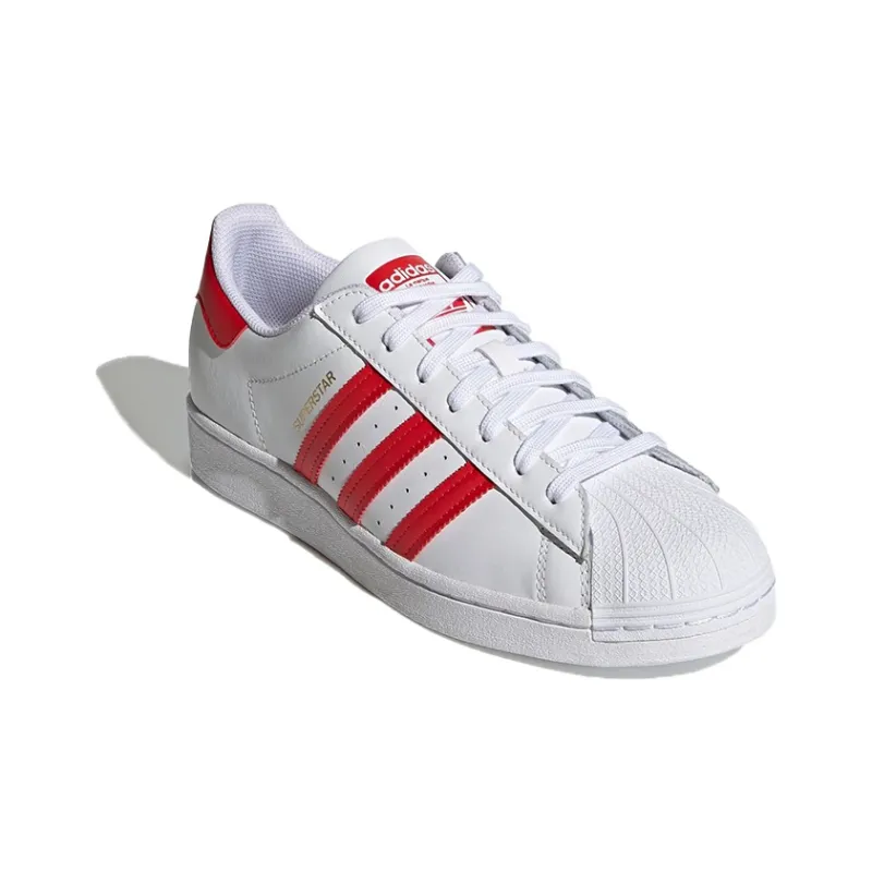 Adidas Superstar White Vivid Red-1