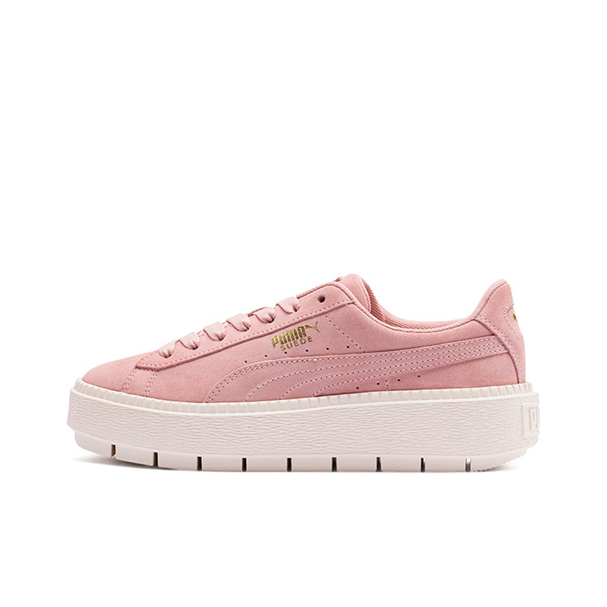 PUMA Platform Trace Skateboard Shoes Women s Low Top Pink White