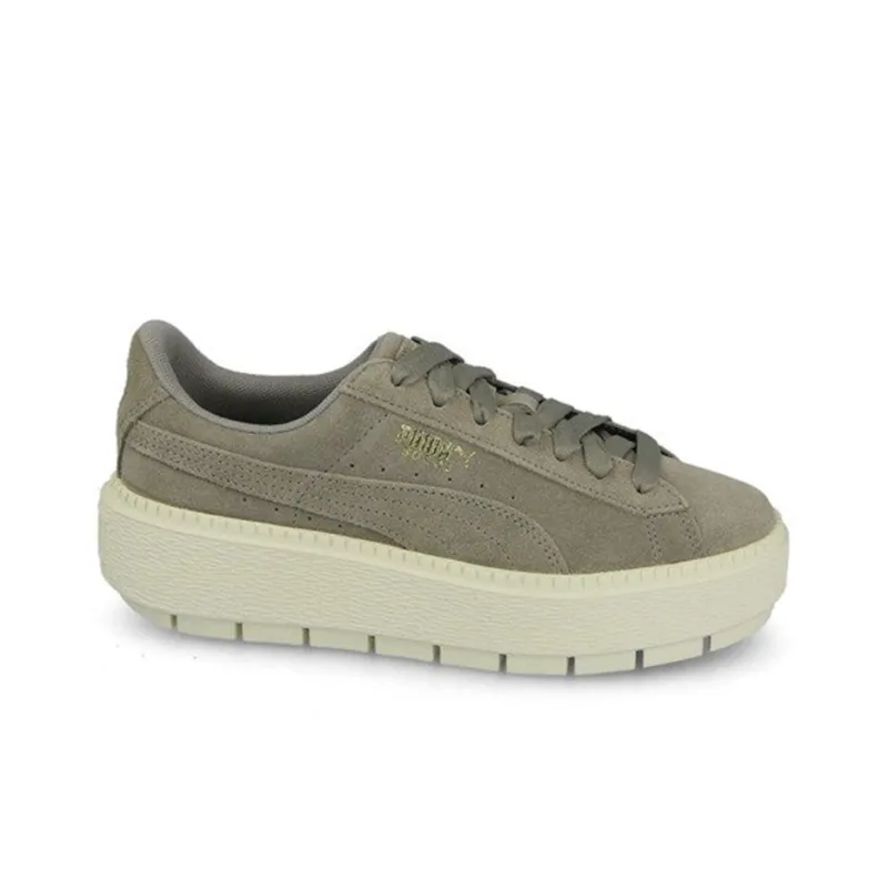 PUMA Platform Trace Low Tops Casual Skateboarding Shoes Green Women's-2