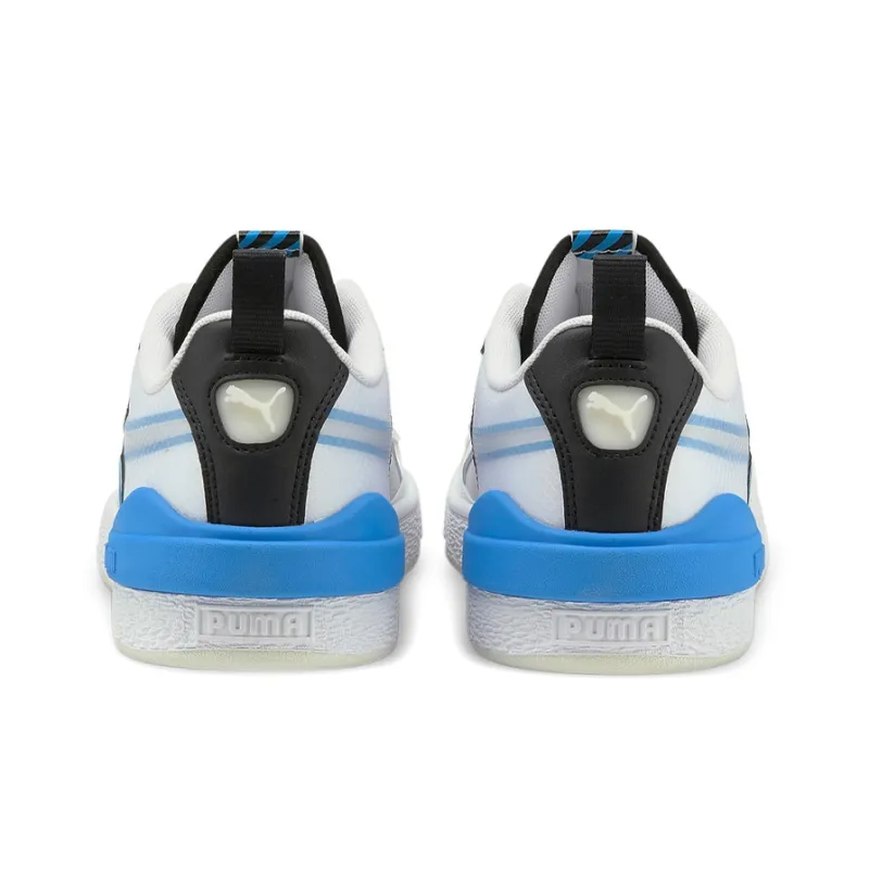 PUMA Suede Wear-resistant And Lightweight Low-Top Skateboard Shoes Men's White Blue-3