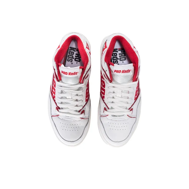 Keds Skateboard Shoes Unisex Mid-Top White Red-3
