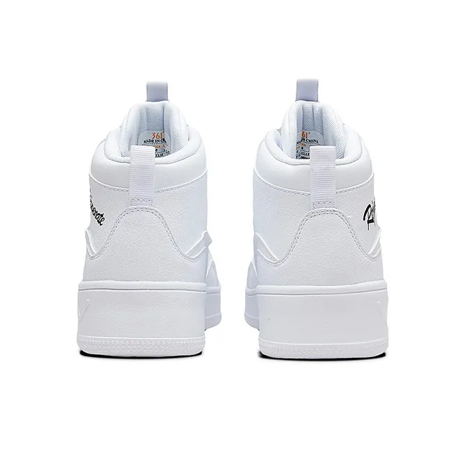 361° Anti Slip And Wear Resistant Lightweight High Top Skateboard Shoes Feather White-3
