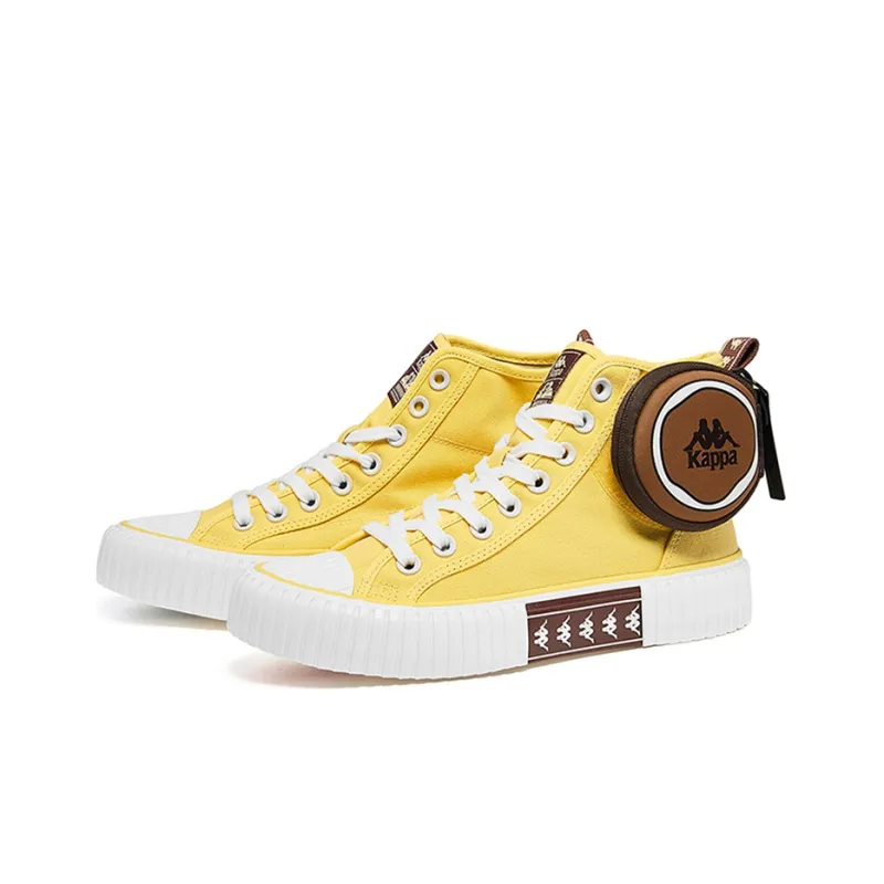 Doraemon x Kappa High Top Skateboard Shoes Unisex Yellow-2