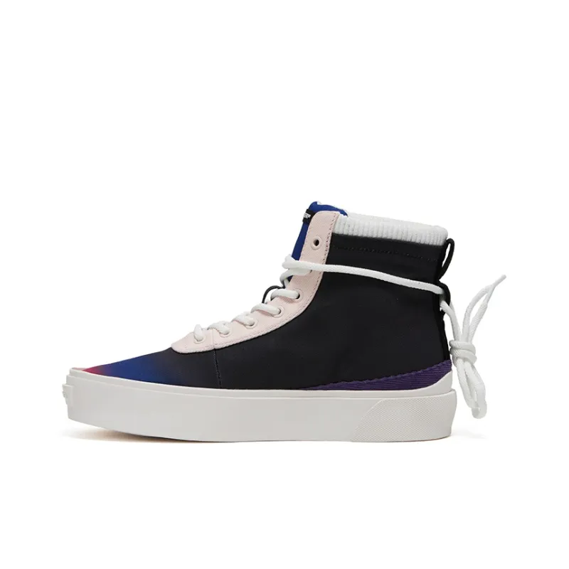 EQLZ EQUALIZER Fault Slip Resistant High Top Skateboard Shoes Unisex Black Misprint-0
