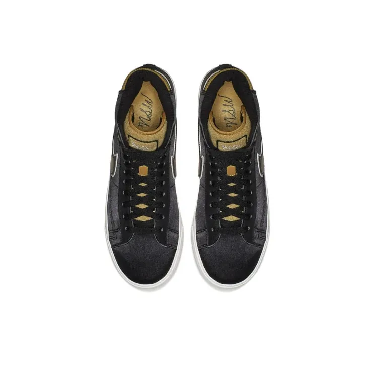Nike Blazer Mid Black Wheat Gold Women's-3