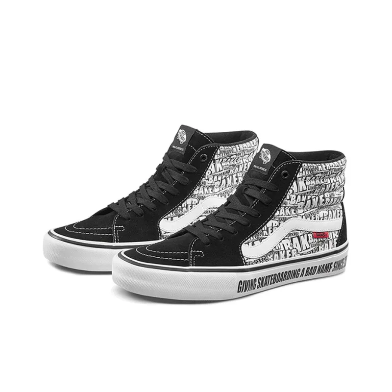 Vans Baker SK8 Hi Pro 'Black White'-1