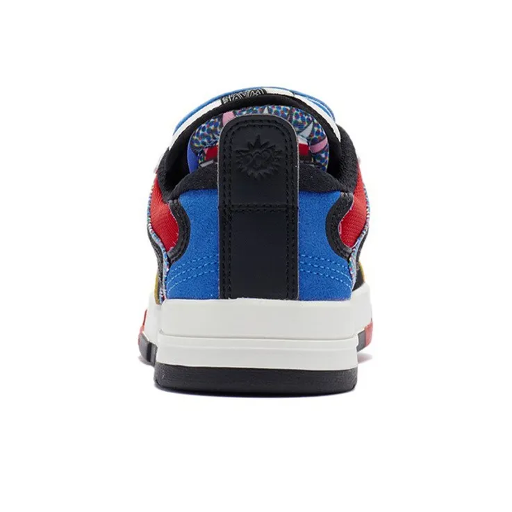 LiNing Wave Pro Anti-Slip And Wear-Resistant Lightweight Low-Top Skateboard Shoes Women's Black Red Yellow-5