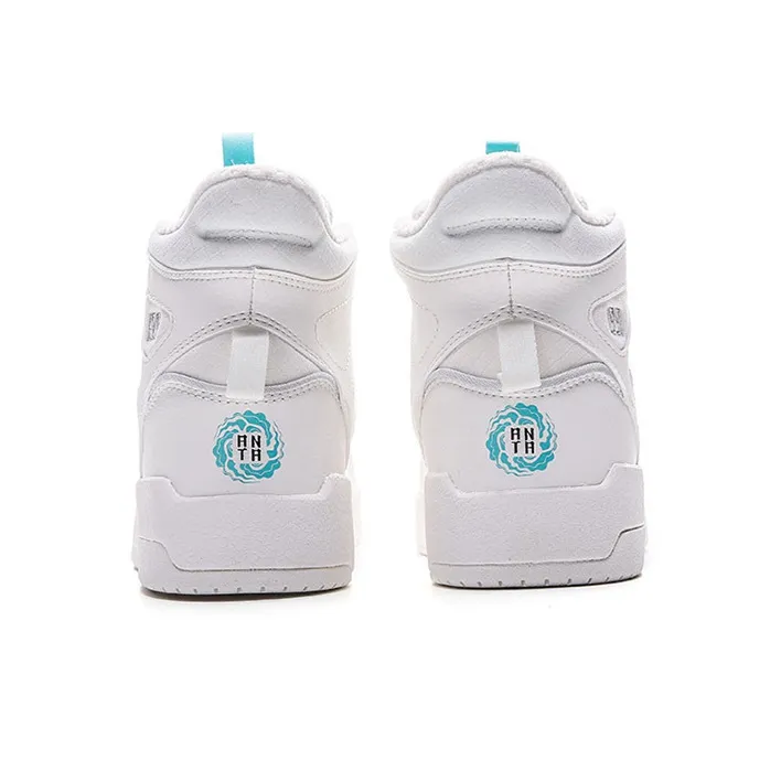 Anta Life Collection High Top Skateboard Shoes Women's White Blue-3
