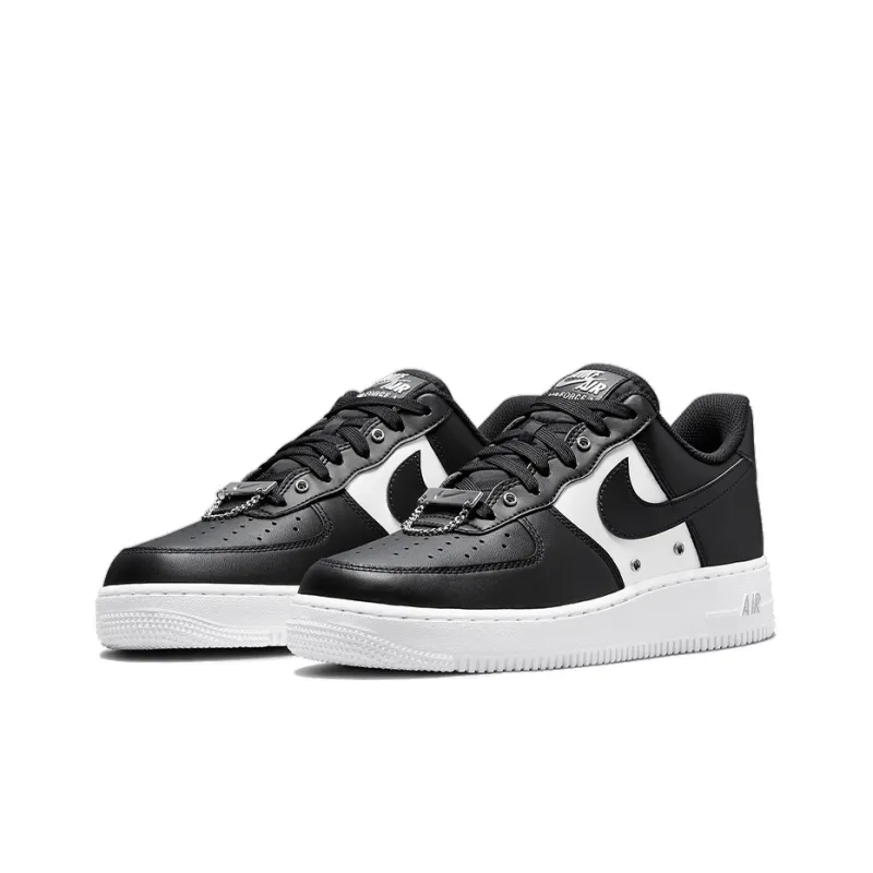 Nike Air Force 1 Low '07 Prm Black White Metallic Silver-2
