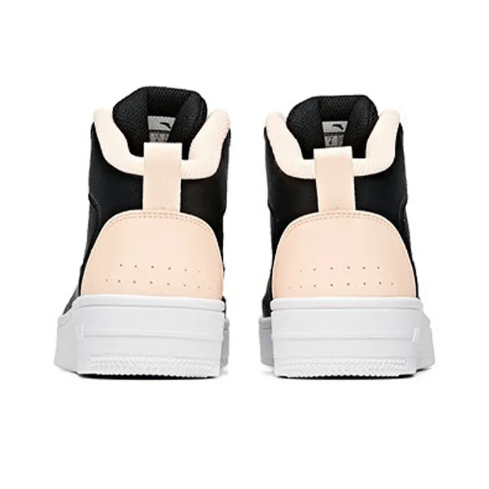 Anta Life Collection Anti-Slip Wear-Resistant High-Top Skateboard Shoes Women's Black Pink-4