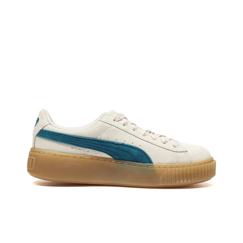PUMA Suede Platform Core Grey/Blue/Gum Women's-1