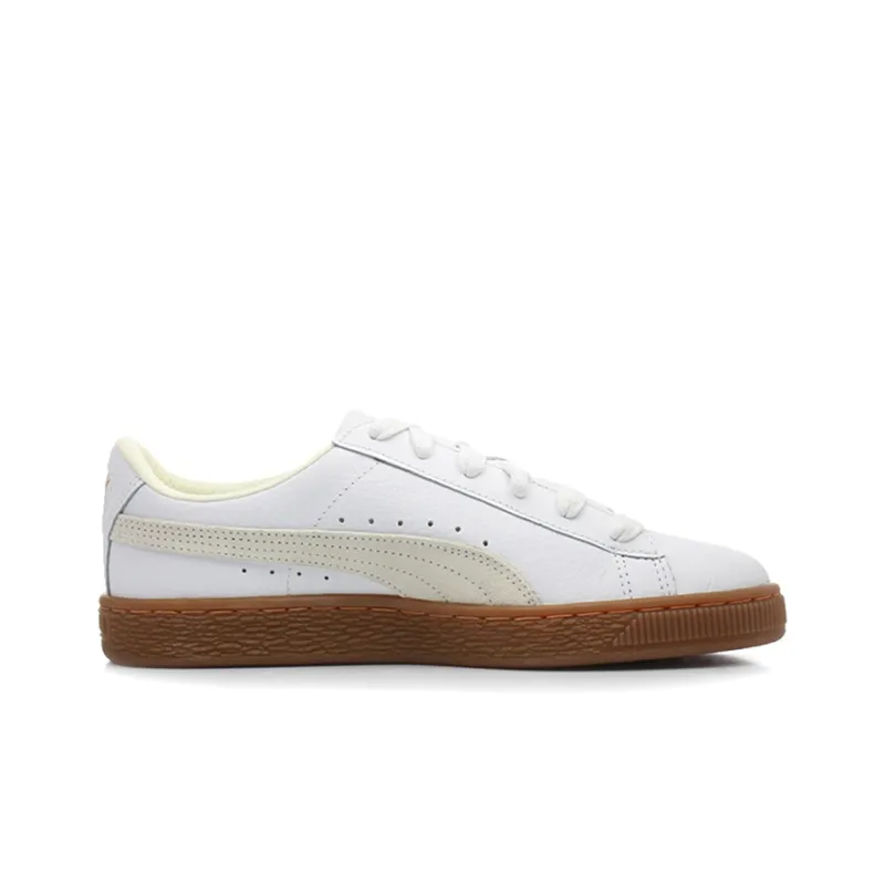 PUMA Basket Classic Rubber Retro Low Top Casual Skate Shoes Unisex White-1