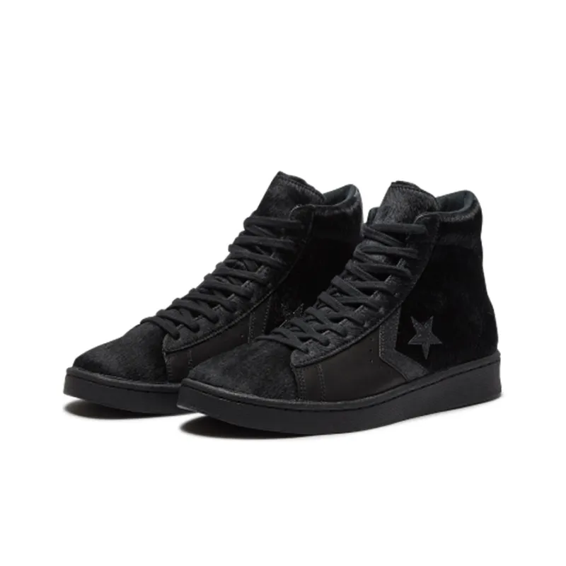 Converse Pro Leather High Black Pony Hair-2