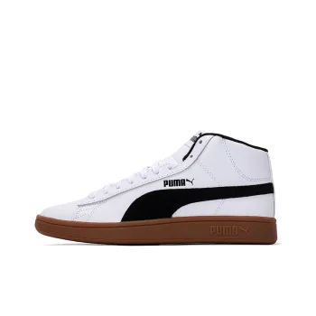 PUMA Unisex Smash V2 Mid Top Sneakers White