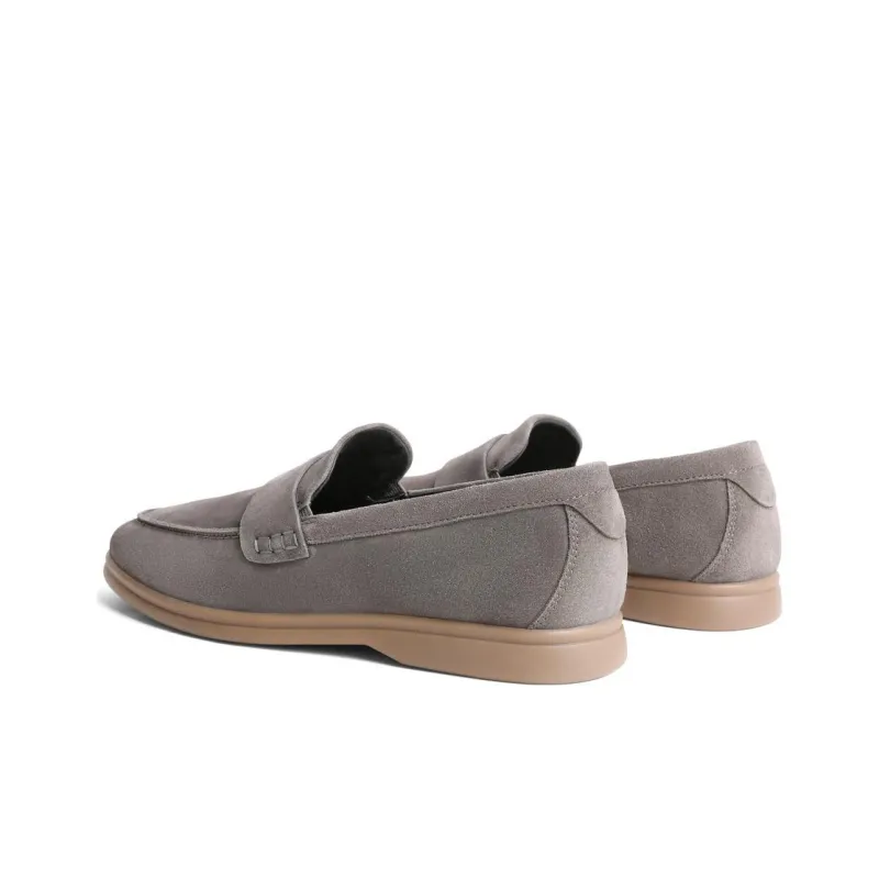 BELLE Dress Shoes Men Low Top Gray/Coffee-7